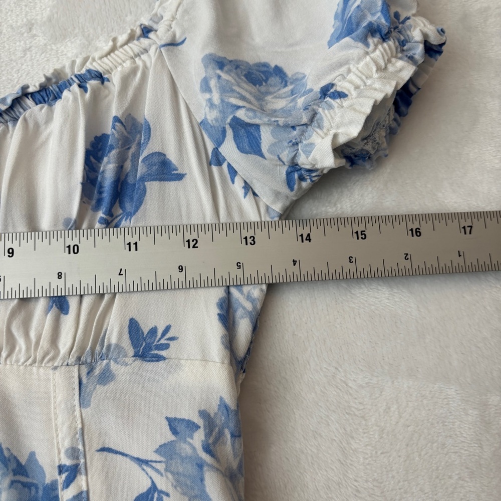 Hollister floral White Blue‎ Midi Sundress small - Picture 6 of 12